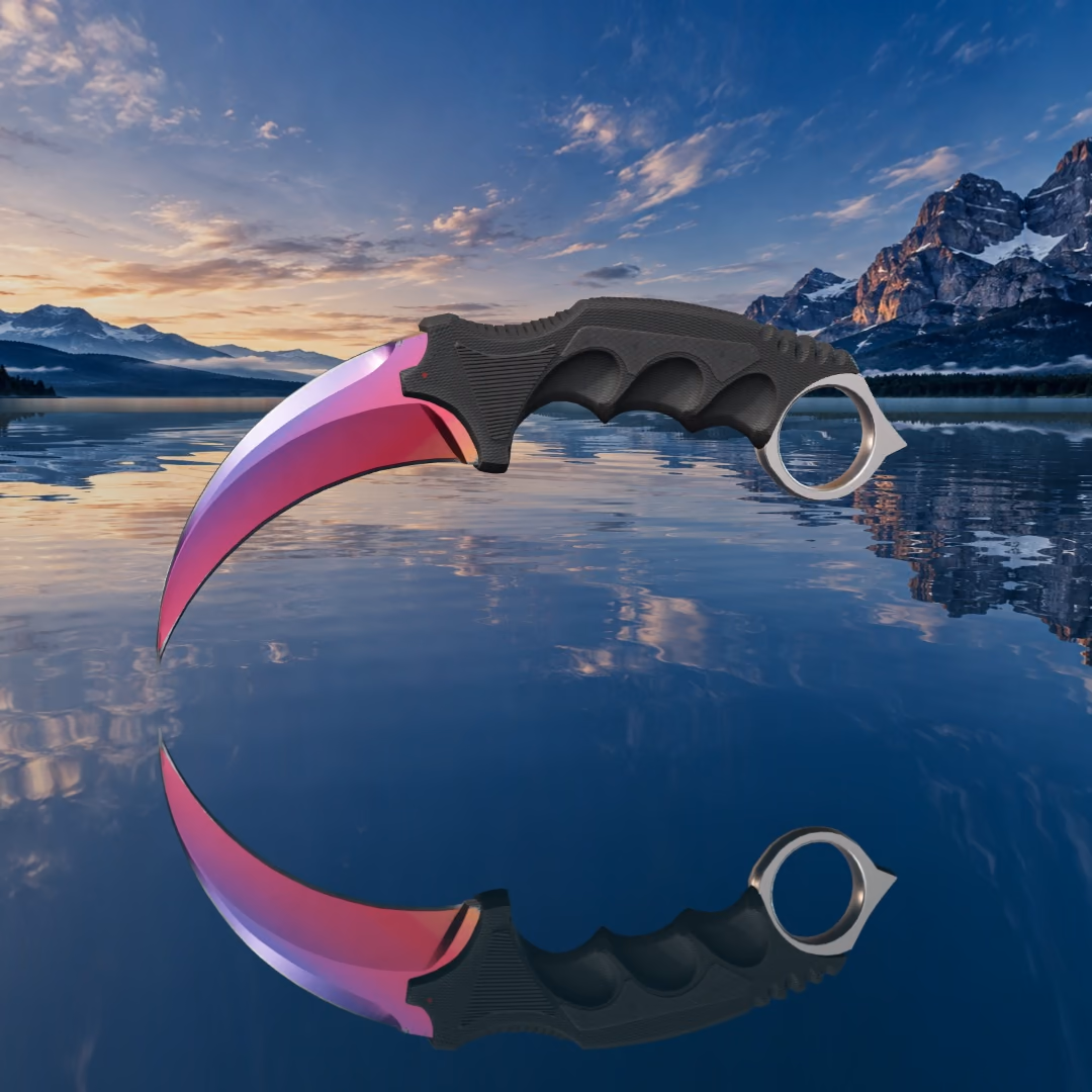 Karambit | Fade in the app's Lake scene